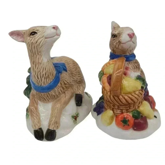 Other - Springtime Bunny And Deer Salt And Pepper Shakers
